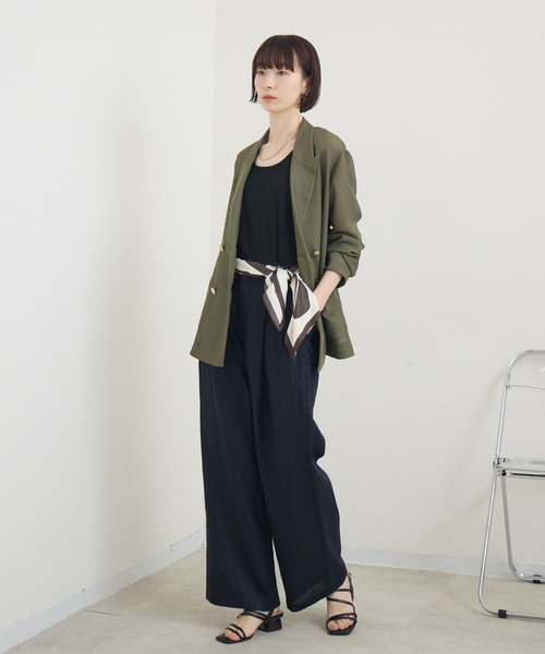 Paradise Picnic（パラダイスピクニック）の「cloche　清涼リネンカラーパンツ（その他パンツ・レディース・レッド/ブルー/ブラック・FREE）」の14枚目の写真