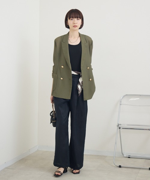 Paradise Picnic（パラダイスピクニック）の「cloche　清涼リネンカラーパンツ（その他パンツ・レディース・レッド/ブルー/ブラック・FREE）」の15枚目の写真