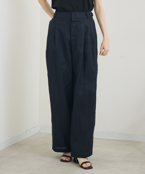 Paradise Picnic（パラダイスピクニック）の「cloche　清涼リネンカラーパンツ（その他パンツ・レディース・レッド/ブルー/ブラック・FREE）」の16枚目の写真