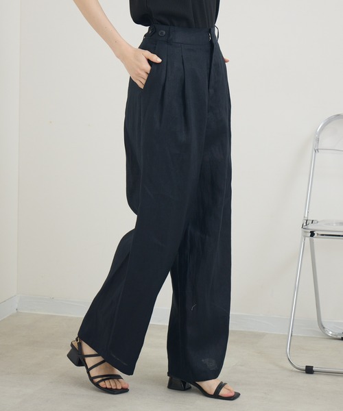 Paradise Picnic（パラダイスピクニック）の「cloche　清涼リネンカラーパンツ（その他パンツ・レディース・レッド/ブルー/ブラック・FREE）」の19枚目の写真