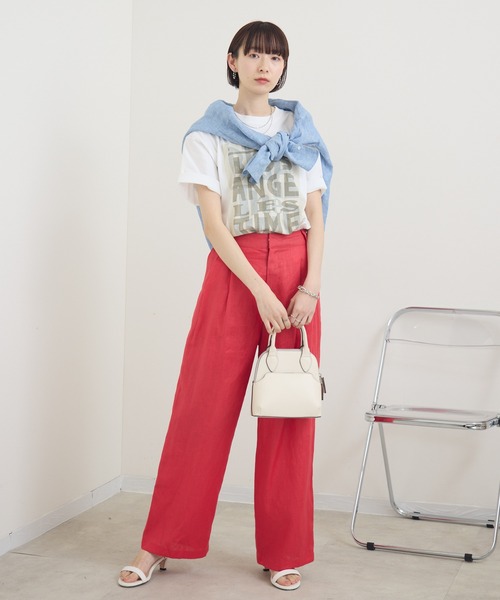 Paradise Picnic（パラダイスピクニック）の「cloche　清涼リネンカラーパンツ（その他パンツ・レディース・レッド/ブルー/ブラック・FREE）」の5枚目の写真