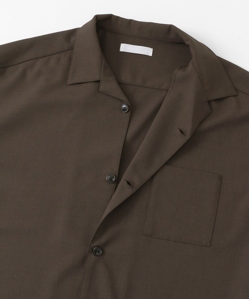 SENSE OF PLACE by URBAN RESEARCH（センスオブプレイスバイアーバンリサーチ）の「『ユニセックス』オープンカラールーズショートスリーブシャツ（シャツ/ブラウス・メンズ・チャコールグレー/ライトベージュ/ブラック/ブラウン・SMALL/MEDIUM/LARGE）」の6枚目の写真