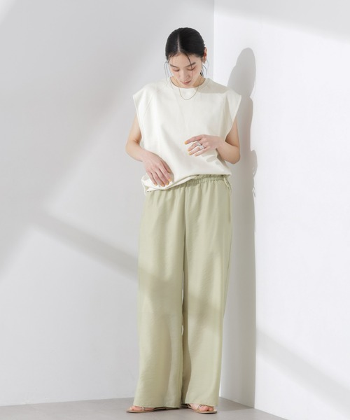 NANO universe（ナノユニバース）の「ノースリーブスウェットトップス（Tシャツ/カットソー・レディース・アイボリー/ブラック/グレー・FREE）」の15枚目の写真