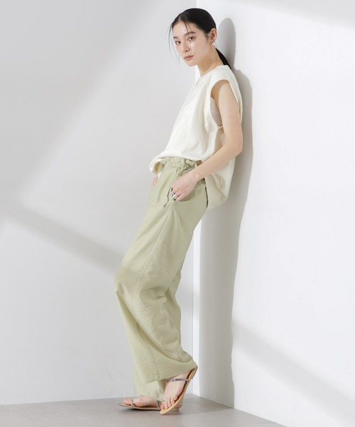 NANO universe（ナノユニバース）の「ノースリーブスウェットトップス（Tシャツ/カットソー・レディース・アイボリー/ブラック/グレー・FREE）」の16枚目の写真