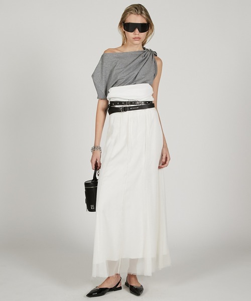 4wayリブマキシスカート / 4way Ribbed Maxi Skirt（スカート）｜PRANK