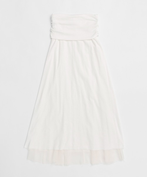 PRANK PROJECT（プランクプロジェクト）の「4wayリブマキシスカート / 4way Ribbed Maxi Skirt（スカート・レディース・ホワイト/ブラック・36/38）」の8枚目の写真