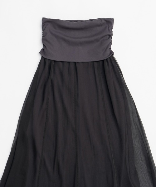 PRANK PROJECT（プランクプロジェクト）の「4wayリブマキシスカート / 4way Ribbed Maxi Skirt（スカート・レディース・ホワイト/ブラック・36/38）」の18枚目の写真