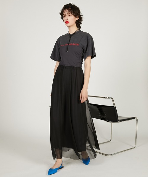 4wayリブマキシスカート / 4way Ribbed Maxi Skirt（スカート）｜PRANK