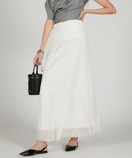 4wayリブマキシスカート / 4way Ribbed Maxi Skirt（スカート）｜PRANK