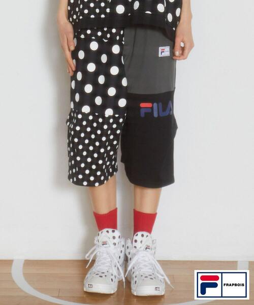FRAPBOIS（フラボア）の「FILA×FRAPBOISカットソーセットアップ パンツ（その他パンツ・レディース・トリコロール/ブラック系その他・1/2）」の2枚目の写真