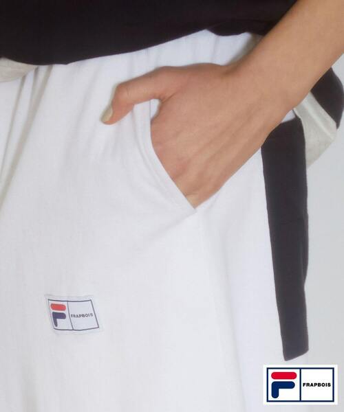 FRAPBOIS（フラボア）の「FILA×FRAPBOISカットソーセットアップ パンツ（その他パンツ・レディース・トリコロール/ブラック系その他・1/2）」の5枚目の写真