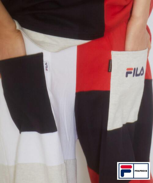 FRAPBOIS（フラボア）の「FILA×FRAPBOISカットソーセットアップ パンツ（その他パンツ・レディース・トリコロール/ブラック系その他・1/2）」の6枚目の写真