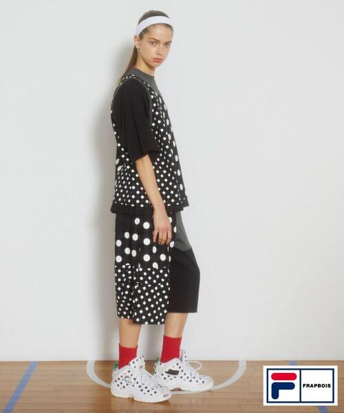 FRAPBOIS（フラボア）の「FILA×FRAPBOISカットソーセットアップ パンツ（その他パンツ・レディース・トリコロール/ブラック系その他・1/2）」の20枚目の写真