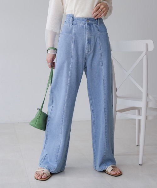 Bab(バブ)の「【S・M・Lサイズ展開】ウエスト切替デニムパンツ(デニムパンツ・レディース・ライトブルー/ブラック/インディゴブルー・S/M/L)」の21枚目の写真
