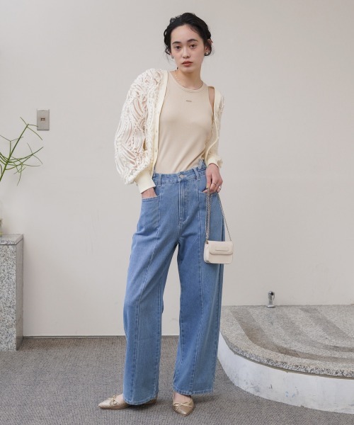 Bab(バブ)の「【S・M・Lサイズ展開】ウエスト切替デニムパンツ(デニムパンツ・レディース・ライトブルー/ブラック/インディゴブルー・S/M/L)」の16枚目の写真