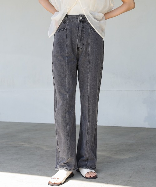 Bab(バブ)の「【S・M・Lサイズ展開】ウエスト切替デニムパンツ(デニムパンツ・レディース・ライトブルー/ブラック/インディゴブルー・S/M/L)」の6枚目の写真