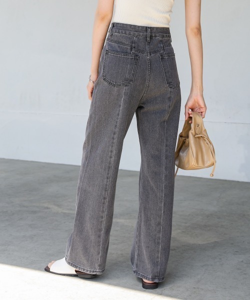 Bab(バブ)の「【S・M・Lサイズ展開】ウエスト切替デニムパンツ(デニムパンツ・レディース・ライトブルー/ブラック/インディゴブルー・S/M/L)」の14枚目の写真