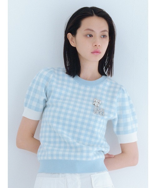 フリマ専用 scuffersニット セール】【cheriella】メッシュ風ルーズニット ショート丈