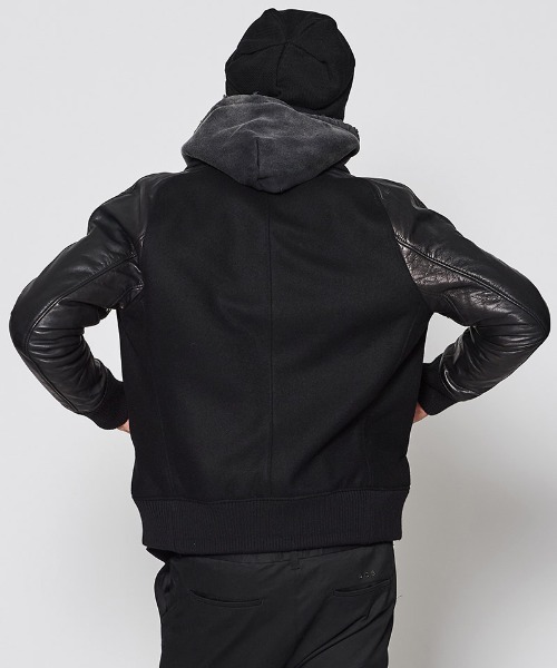 ACANTHUS（アカンサス）の「mj10689-Studium Jacket スタジアムジャケット（スタジャン・メンズ・ネイビー×ホワイト/ブラック×ホワイト/ブラック・S/M/L/XL）」の12枚目の写真