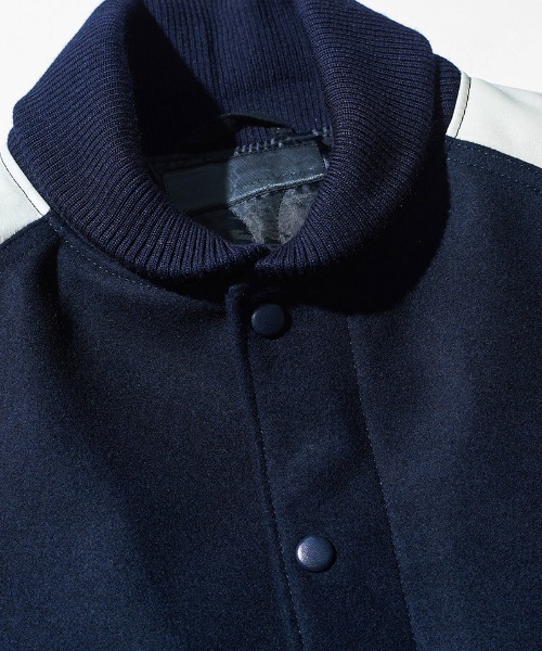 ACANTHUS（アカンサス）の「mj10689-Studium Jacket スタジアムジャケット（スタジャン・メンズ・ネイビー×ホワイト/ブラック×ホワイト/ブラック・S/M/L/XL）」の21枚目の写真