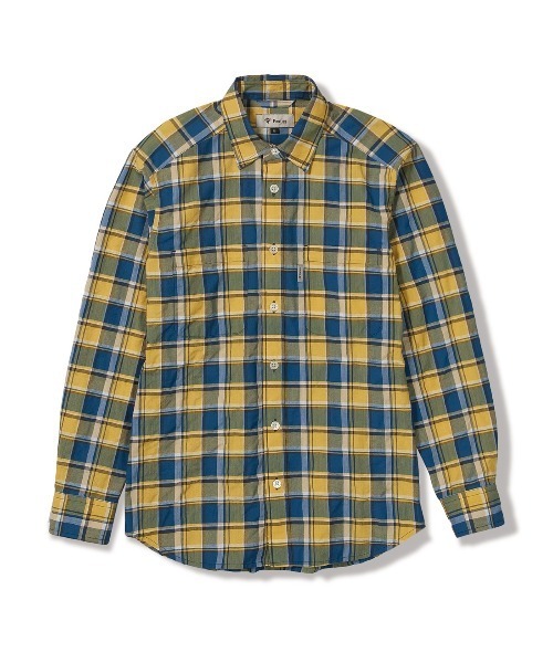 Foxfire(フォックスファイヤー)の「Cシールドプレザントシャツ(シャツ/ブラウス・メンズ・グリーン/コバルトブルー・S/M/L/XL)」の1枚目の写真