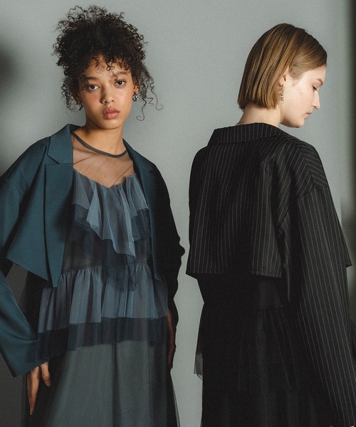 【et.UNiVER】オケージョンドレス blouse setup dress Frourish blouse setup dress（ドレス）｜et.UNiVER（エトユニベール