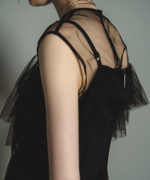 et.UNiVER(エトユニベール)の「Frourish blouse setup dress(ドレス・レディース・ブルー/ライトグレー/ブラック・MEDIUM/SMALL/LARGE)」の5枚目の写真