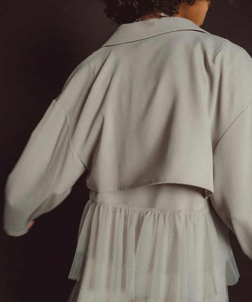et.UNiVER(エトユニベール)の「Frourish blouse setup dress(ドレス・レディース・ブルー/ライトグレー/ブラック・MEDIUM/SMALL/LARGE)」の12枚目の写真