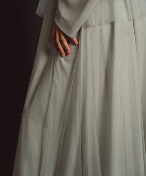 et.UNiVER(エトユニベール)の「Frourish blouse setup dress(ドレス・レディース・ブルー/ライトグレー/ブラック・MEDIUM/SMALL/LARGE)」の19枚目の写真