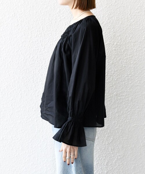 SHIPS for women / シップスウィメン SHIPS any:〈手洗い可能〉ロープ デザイン ギャザースリーブ フレア ブラウス セール】 SHIPS any:〈手洗い可能〉ロープ デザイン ギャザー