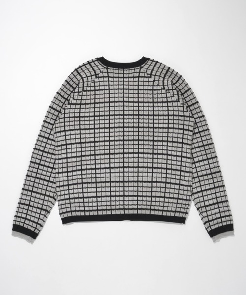 SUPERTHANKS(スーパーサンクス)の「グラフ チェック クルーナックニット/Graph check Knit Crew-neck(ニット/セーター・メンズ・ブラウン/グレー/チャコールグレー/ブラック×ブラック・M/L)」の16枚目の写真