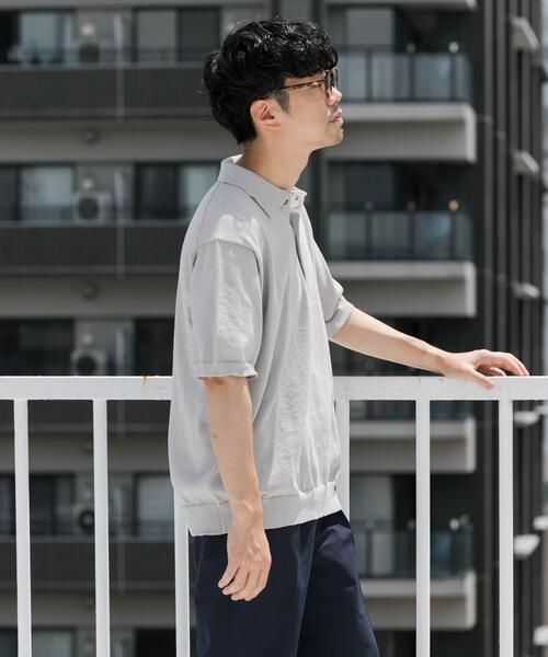 URBAN RESEARCH ROSSO MEN（アーバンリサーチロッソメン）の「『UR TECH ひやサラクール』AIRDRYリラックスポロ（ポロシャツ・メンズ・ネイビー/ライトグレー/チャコールグレー/カーキ・MEDIUM/LARGE）」の9枚目の写真