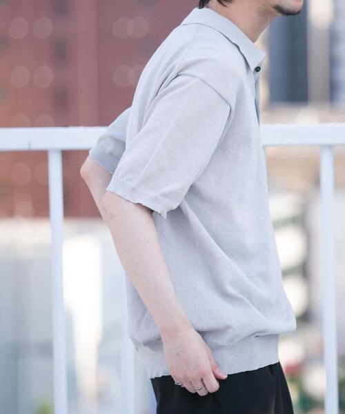 URBAN RESEARCH ROSSO MEN（アーバンリサーチロッソメン）の「『UR TECH ひやサラクール』AIRDRYリラックスポロ（ポロシャツ・メンズ・ネイビー/ライトグレー/チャコールグレー/カーキ・MEDIUM/LARGE）」の12枚目の写真