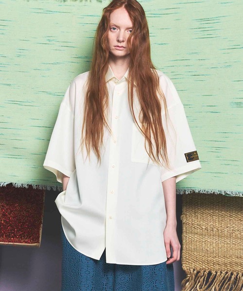 新作4色シャンブレーウォッシャブルレギュラーカラーショート