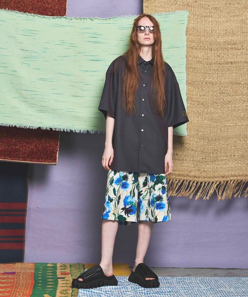 4色シャンブレーウォッシャブル　レギュラーカラーショートスリーブシャツ 新作4色シャンブレーウォッシャブルレギュラーカラーショート