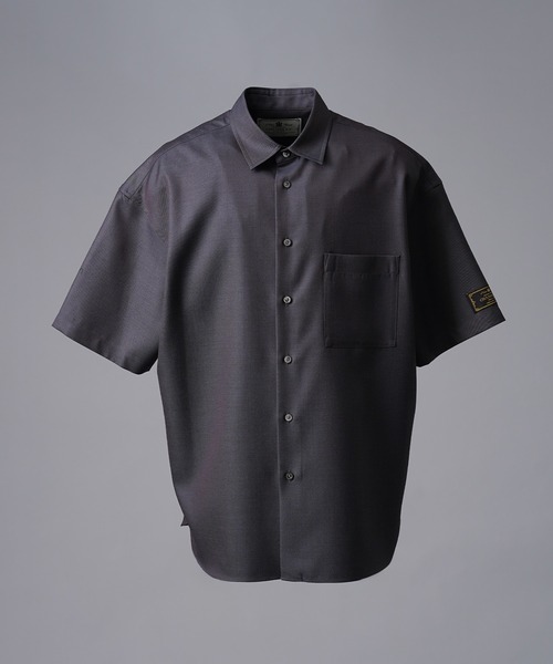 UNISEX》4 Colors Chambray Washable Wool Prime-Over Regular Collar