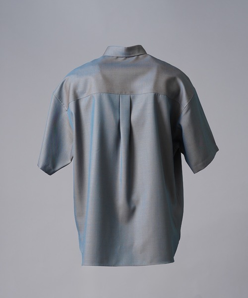 新作4色シャンブレーウォッシャブルレギュラーカラーショート