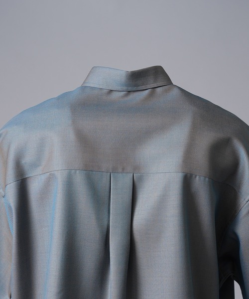 4色シャンブレーウォッシャブル　レギュラーカラーショートスリーブシャツ 新作 4色シャンブレーウォッシャブル レギュラーカラーショート