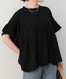 aquagarage | フリルギャザーカットソー レディース(Tシャツ/カットソー)