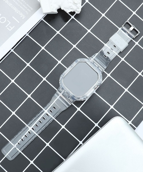 Fun & Daily（ファンアンドデイリー）の「Clear Color TPU Apple Watch Case&Band（デジタル腕時計・メンズ・クリア/ブルー/ブラック/オレンジ/パープル/グリーン/ブラック系その他・B/A）」の9枚目の写真