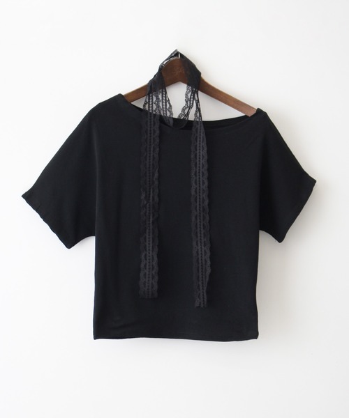 d.i.a. Tシャツ 黒 ヒョウ柄 チェーン チョーカー スペード オフショル blackdia ocean レザーチェーンチョーカーネックレス