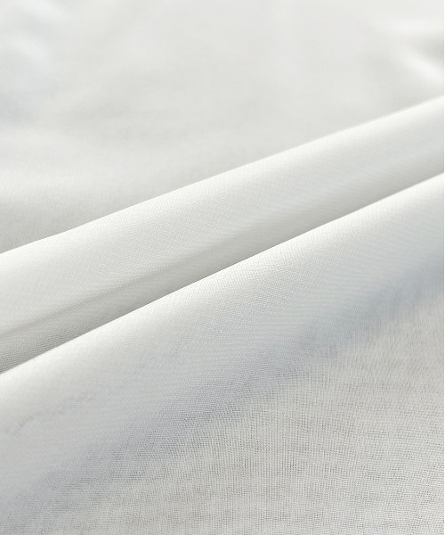 ad thie（アドティエ）の「ショート丈シアーシャツ 半袖リブTシャツセット（シャツ/ブラウス・レディース・ライトグレー/ピンク/オフホワイト/ブラック/ライトブルー・FREE）」の11枚目の写真