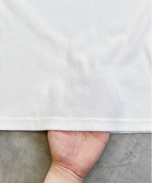 ad thie（アドティエ）の「ショート丈シアーシャツ 半袖リブTシャツセット（シャツ/ブラウス・レディース・ライトグレー/ピンク/オフホワイト/ブラック/ライトブルー・FREE）」の12枚目の写真