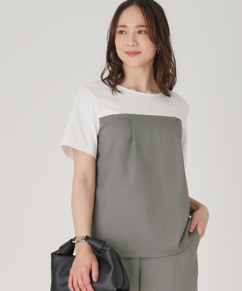 【洗える】ジョーゼットジャージー プルオーバー セール】〈手洗い可能〉ジョーゼット ショート スリーブ プル