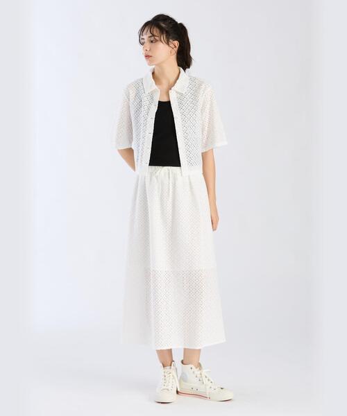 ランバン シルク 大判ストール ホワイト マルチカラー 花柄 中古 AB