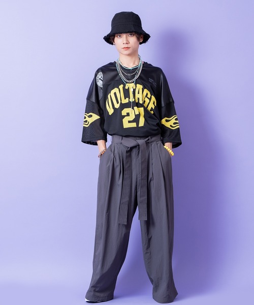 a.p.o.v.(エーピーオービー)の「a.p.o.v. コードロングベルトマットポリスーパーワイド袴パンツ(その他パンツ・メンズ・ブラック/グレー・ONESIZE)」の7枚目の写真
