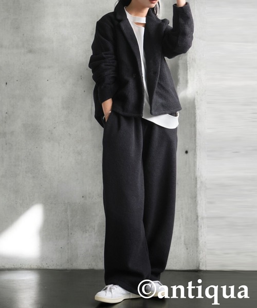 antiqua(アンティカ)の「プードルジャケット(テーラードジャケット・レディース・ブラック/グレー・ONESIZE)」の14枚目の写真