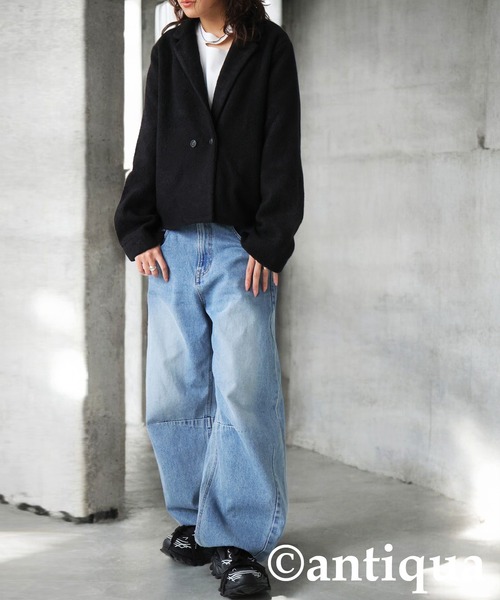 antiqua(アンティカ)の「プードルジャケット(テーラードジャケット・レディース・ブラック/グレー・ONESIZE)」の18枚目の写真