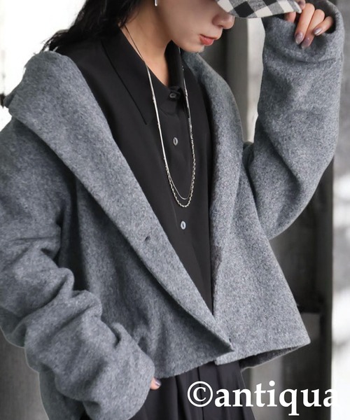 antiqua(アンティカ)の「プードルジャケット(テーラードジャケット・レディース・ブラック/グレー・ONESIZE)」の20枚目の写真