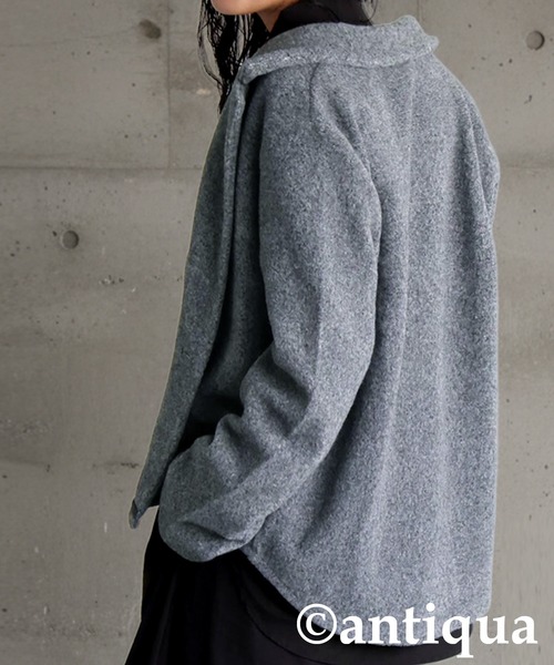 antiqua(アンティカ)の「プードルジャケット(テーラードジャケット・レディース・ブラック/グレー・ONESIZE)」の21枚目の写真